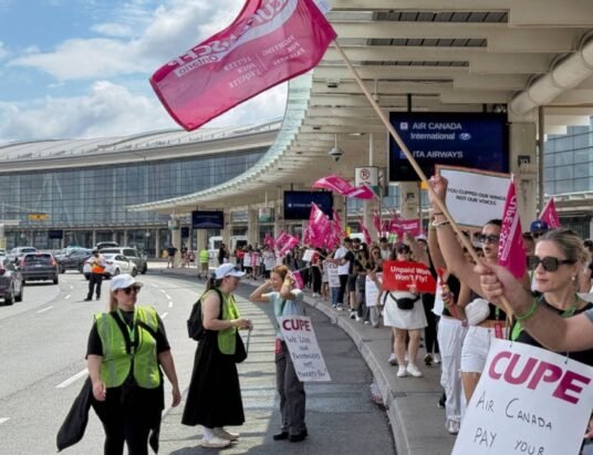 Air Canada strike protest