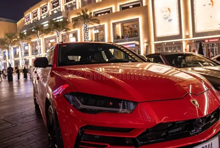 Lamborghini Urus SE red in India
