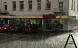 heavy rain in city