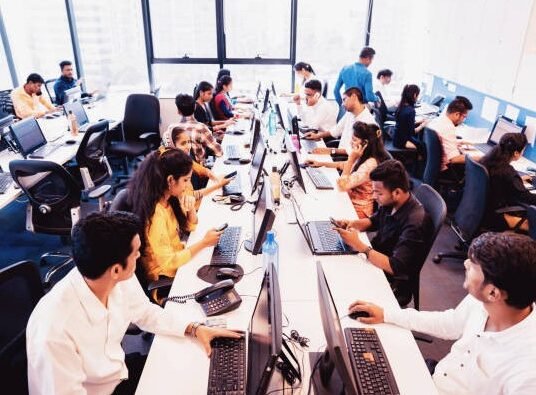 office workers in tech campus
