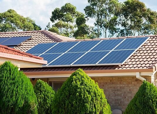 solar panels on house