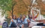 university campus students
