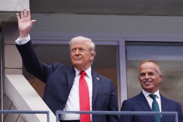 Donald Trump at tennis event