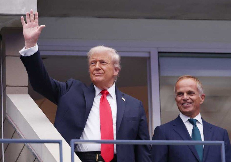 Donald Trump at tennis event