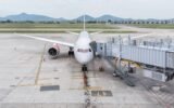airplane at airport gate