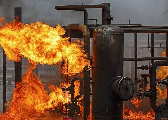 chemical plant fire