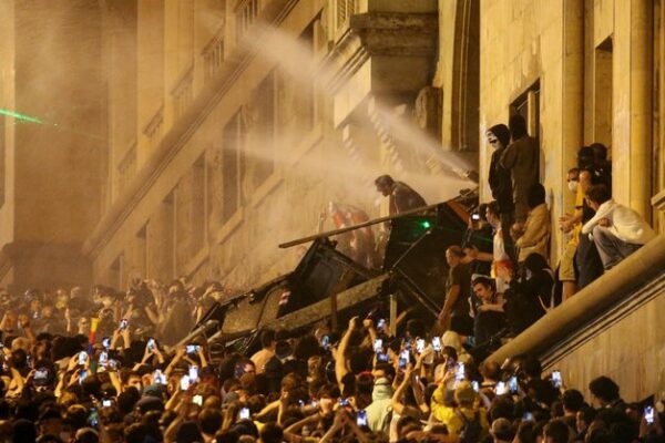 Georgia parliament protest