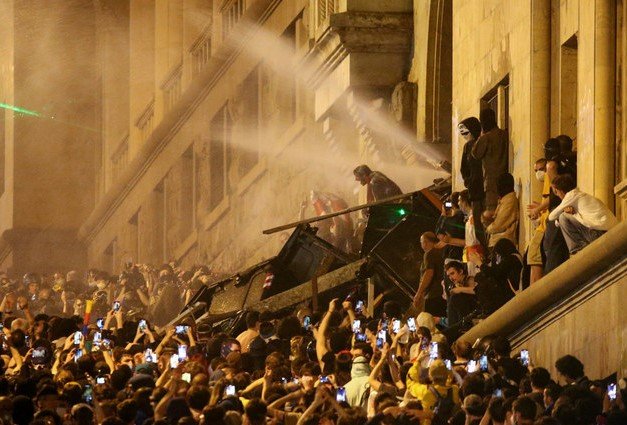 Georgia parliament protest