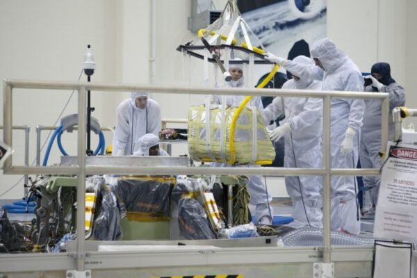 Orion spacecraft installation