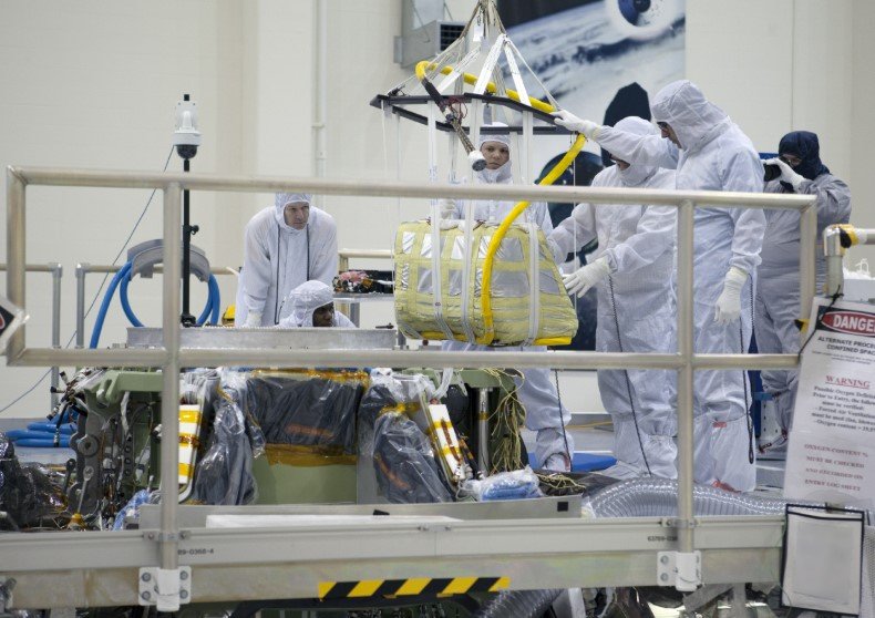 Orion spacecraft installation