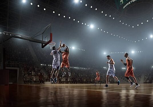 basketball game action