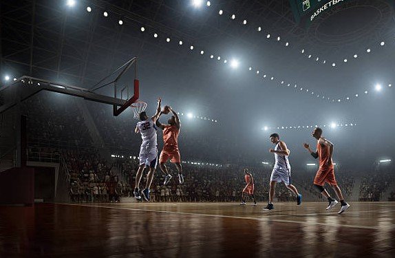 basketball game action