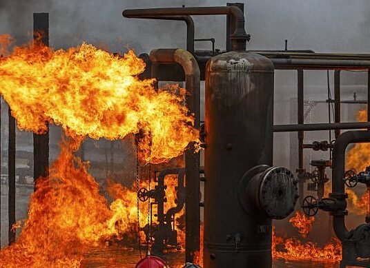 chemical plant fire