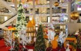 festive shopping crowd