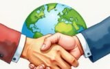 international partnership handshake