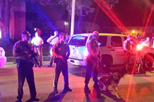 police shooting scene
