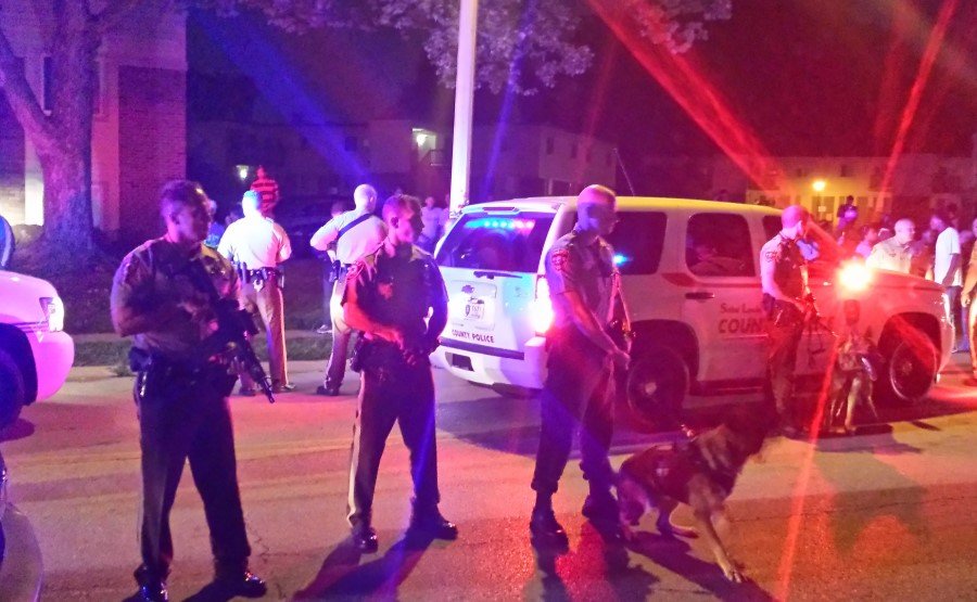 police shooting scene