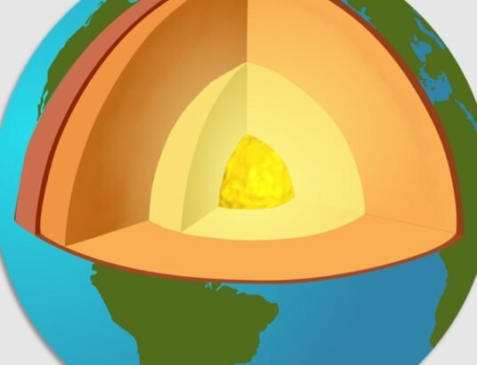 Earth mantle illustration