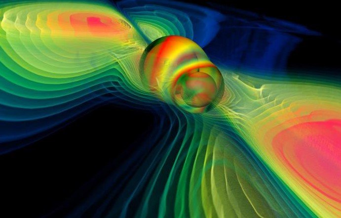 black hole collision simulation