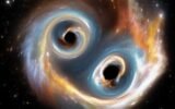 black hole merger illustration