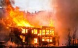 house fire scene