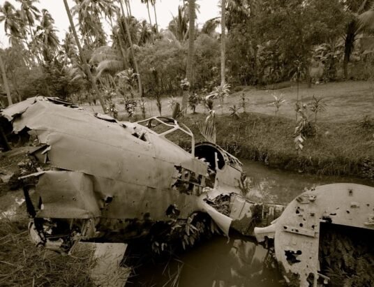 plane crash wreckage