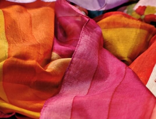 silk textile collaboration