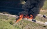 truck fire highway