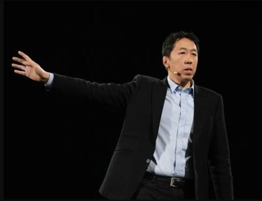 Andrew Ng speaking about artificial intelligence