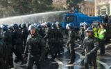 Tbilisi protest water cannon police chemicals