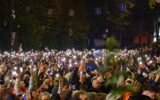 protesters in Tbilisi