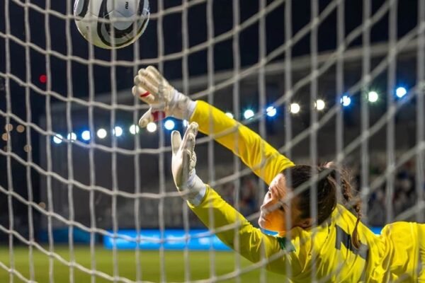 soccer goalkeeper action
