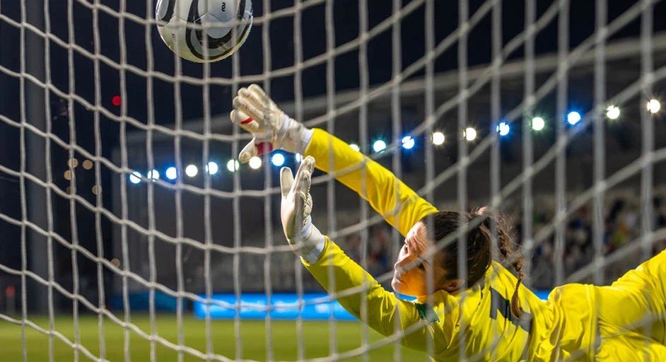 soccer goalkeeper action