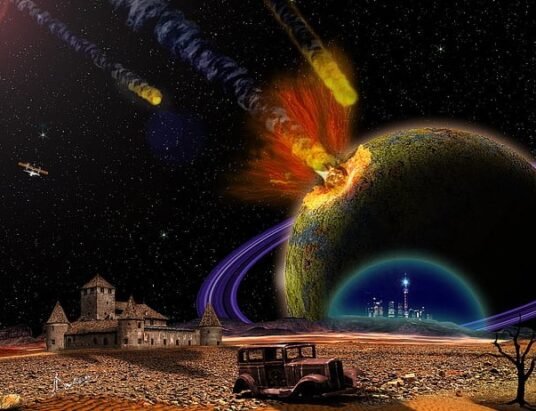 space debris illustration