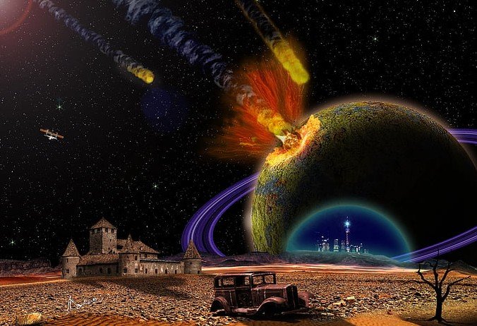 space debris illustration