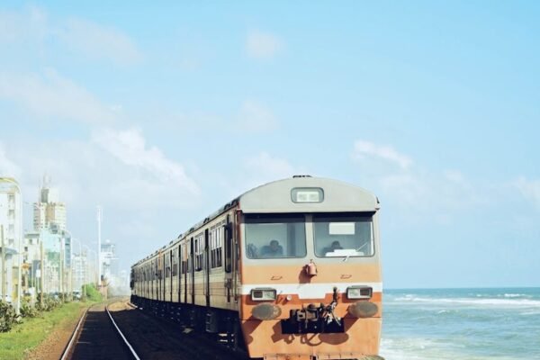 train tracks by sea