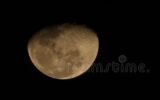 waning crescent moon December sky