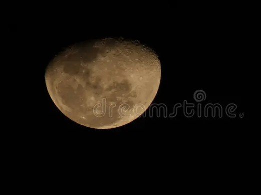 waning crescent moon December sky