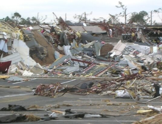 Georgia storm damaged home roof