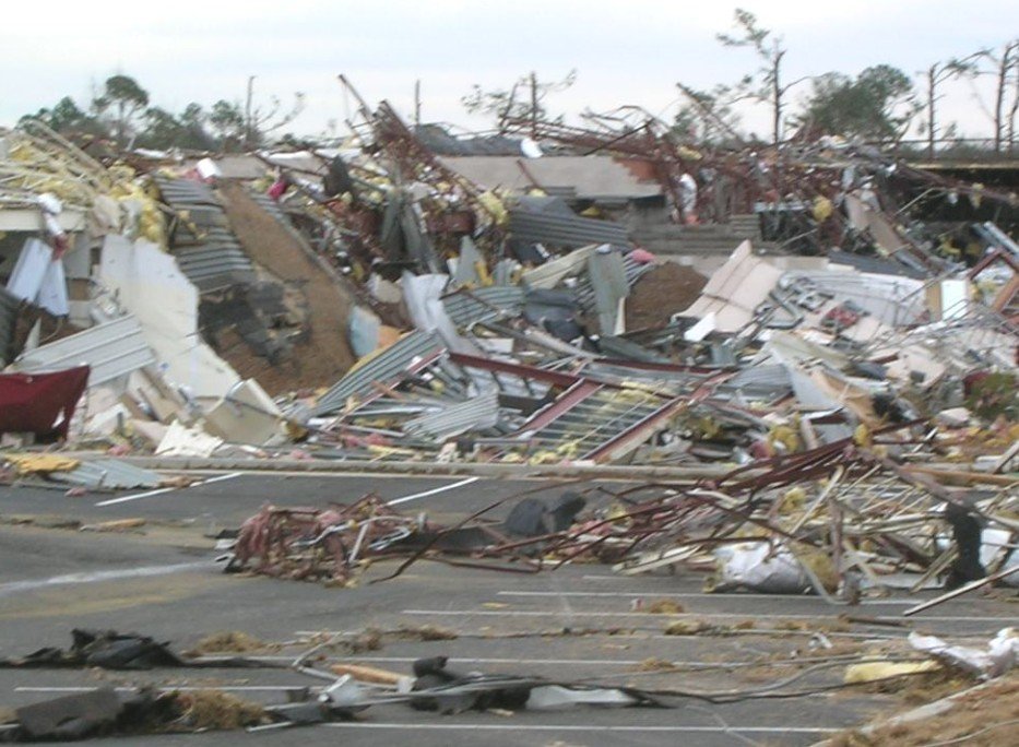 Georgia storm damaged home roof