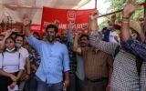Indian bank employees strike