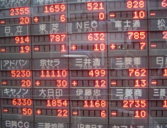 Stock market electronic board
