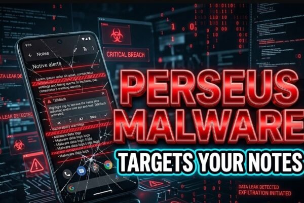 perseus android malware targeting note taking apps