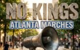 thousands marching peacefully at memorial drive greenway in atlanta