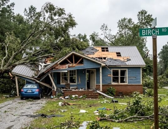 worth county georgia storm damaged home birch road