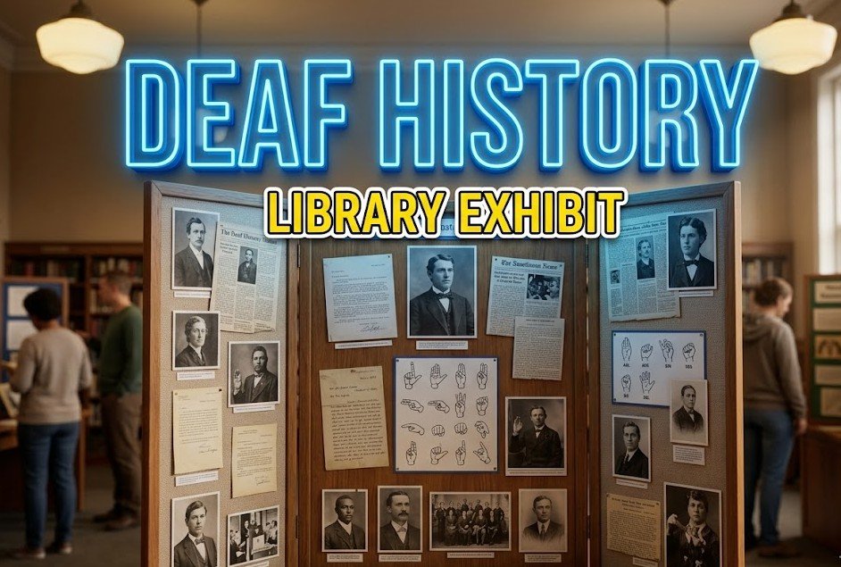 deaf history month library exhibit georgia community