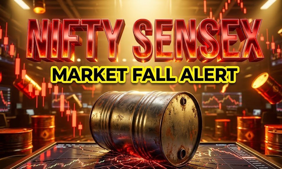 nifty sensex gap down opening crude oil impact