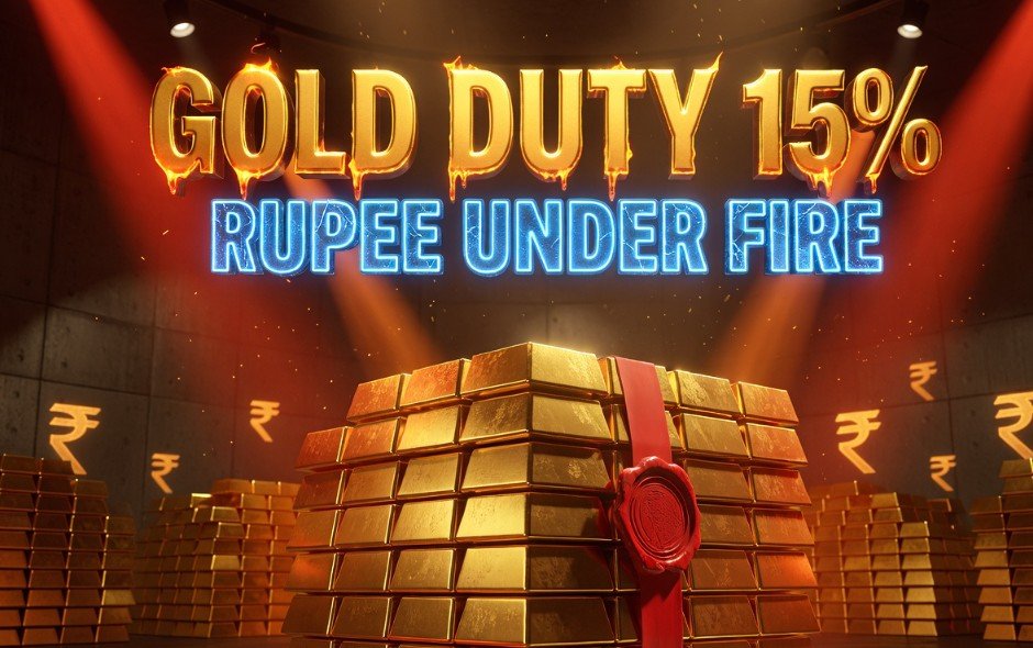 India gold silver import duty hike rupee forex reserves