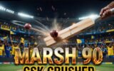 Mitchell Marsh batting powerplay assault against CSK in IPL 2026