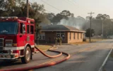 Albany fire crews respond to Whites Seafood blaze on Radium Springs Road.